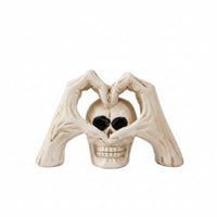 Skull Planter Spooky Decor Distressed for Mantel