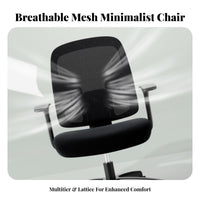 Modern Minimalist design Ergonomic Mesh rotating Chair Adjustable Height Office Furniture Easy Assembly Lumbar Support for Remote Workers, Students, Adults, Conference Room, Reception Area