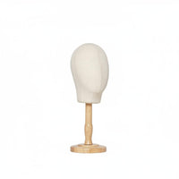 Multi-Purpose Tabletop Hat Stand Solid Wood Wooden Mannequin Head Maintains Shape Countertop Cap Display Stable Base for Retailers, Boutique, Dressing Room, Closet