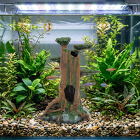 Realistic Driftwood Aquarium Cave Aquatic Tank Decorations, Hollow Tree Trunk Hideout Aquarium Ornaments, Breeding Nest for Aquatic and Reptile