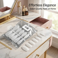 Short Coffin False Nails for Home Manicure, Artificial for Technicians Design, 100 Pieces Butterfly Pattern Trapezoid Shape
