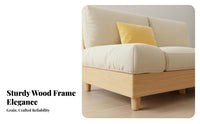 Light Wood Frame Sofa space-saving Design Upholstered Sofa Set Modern aesthetic Living Room Seating for Homeowners, Families, Lounge Area, Home, Bedroom