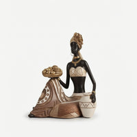 African Figurine Tribal African Statue Figurine with Base Traditional Statue with Base Artistic for Art Collectors, Living Room