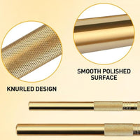 3 Pieces Brass Punch Set Knurled Grip Brass Pin Punch Set for Workshop, Garage