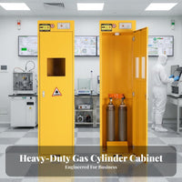 Gas Cylinder Storage Cabinet With Alarm System Scientific Gas Cylinder Cabinet Viewing Window for Researchers, Mechanics, Research Institute, Hospital