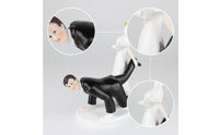 Wedding Cake Topper with Bride and Groom Sweet Wedding Cake Topper Long Ornament for Newlyweds