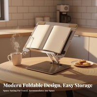 Adjustable Rotating Bookrest Foldable & Portable Rotating Bookrest Multi-Functional literature Stand for Students, Professionals, Study, Bedroom, Kitchen