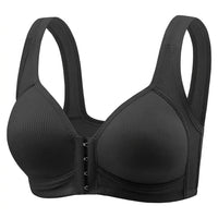 Support Bra with Front Closure for Women, No Underwire Full Coverage Comfort Design with Wide Straps for Everyday Wear, for Mature