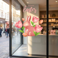 Easter Window Cling No Glue Easter Window Cling Easy to Apply Spring Holiday Sticker Set for Shop Owners, Families, Storefront, Home, Classroom