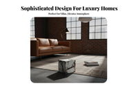Minimalist Design Faux Marble Coffee Table Glossy Finish Marble-Patterned Block Table Sturdy Construction Living Room Furniture Easy to Clean for Homeowners, Apartment Dwellers, Design-Conscious Adults, Home Decoration, Lounge Area, Reception Hall