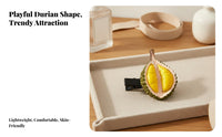 Durian Hair Barrette Cute Design Simulation Fruit Hair Barrette Fruit Shaped Barrette Fun and Playful Sweet Design