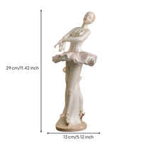 Ballet Dancer Figurine with Gold Accents Elegant Ceramic Ballerina Figurine