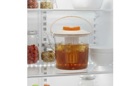 Food-Grade Material Iced Tea Creator with Handle Large Capacity Cold Brew Pitcher Leakproof Seal Refrigerator Drink Dispenser Leak-Proof for Families, Office, Outdoor, Picnic