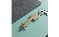 Compact Size Purfling Cutter Spare Blade Instrument Making Tool Knurled Grip Channel Cleaning Tool Brass-Colored for Luthiers