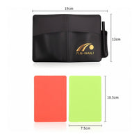 Referee Card Notebook PU Leather Red and Yellow Cards Portable