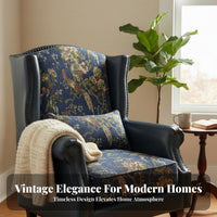 Highrear backrest Chair USA-inspiredaesthetic & construction Upholstered side-shield armchair Vintage Look Single Sofa for Readers, Home Decorators, Study, Bedroom, Office