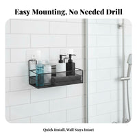 Easy Installation Punch-without Drilling Wall Shelf Multi-Functional Wall Mounted Storage Basket Strong Load Bearing for Students