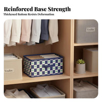 Foldable Closet Container Space Saving Organizer Box easy-pull Handle for Adults