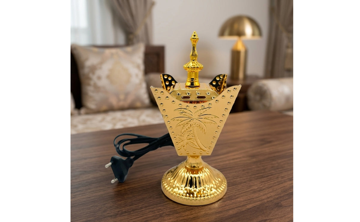 Electric Scent Warmer Tabletop Metal Scent Warmer Decorative Electric Censer for Home, Meditation Room