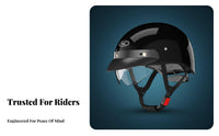Japanese Design Bowl Helmet 3C Certified Retro Half Helmet Shell for Adults, Women, City Commuting, Street Riding, All Seasons