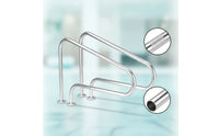 Pool Handrail with Base Plates Rustproof Stainless Steel Pool Rail Handrail with Base Plate Rust-Resistant Safety Railing