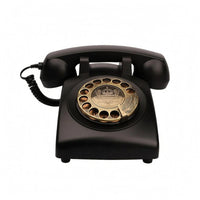 Vintage Rotary Phone Golden Finish Corded Telephone Redial