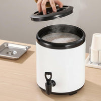 Commercial Milk Tea Container Leak-Resistant Design Insulated Beverage Dispenser with Spigot Portable Hot and Cold Drink Barrel for Caterers