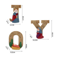 Resin Letter Ornament Cute Design Decor Set for Holiday