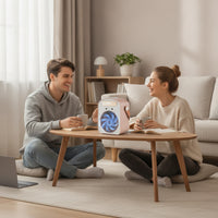 Rechargeable Desktop Humidifying Fan Portable Humidifying Fan with Carry Strap Compact Cordless for Students