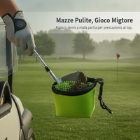 Multi-Color Golf Ball and Club Cleaning Pouch with Water Dispenser