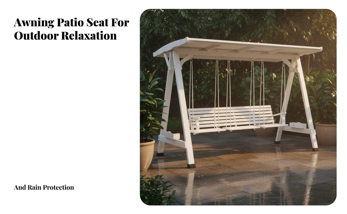 Solid Wood Construction Wooden A-Shaped Frame Swing Anti A-Shaped Frame Hanging Bench Set Heavy Duty Outdoor Furniture High Weight Capacity for Children, Homeowners, Courtyard, Garden, Balcony, Backyard