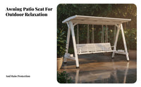 Solid Wood Construction Wooden A-Shaped Frame Swing Anti A-Shaped Frame Hanging Bench Set Heavy Duty Outdoor Furniture High Weight Capacity for Children, Homeowners, Courtyard, Garden, Balcony, Backyard