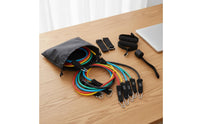 11 Pieces Resistance Band Set Multi-Functional Workout Pull Rope Set Portable Exercise Tube Kit for Travel, Office