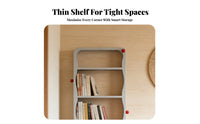 Space-Saving Tiered Shelving Unit Slim Design Wavy Multi-Layer Organizer Easy to Install Wall Shelf Designer Design for Apartment Dwellers, DIY Enthusiasts, Behind Doors, Entryway, Bedroom, Living Room