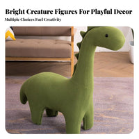 Sturdy Frame Knitted Giraffe Pouf Anti-Slip Feet Creature Stool Multi-Functional children's Furniture Nordic Design for Toddlers, Parents, Nursery, Living Room, Kindergarten