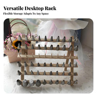 Icing piping tip Holder Easy reach Storage countertop storage rack Top Handle for Craft Room