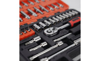 53 Pieces Socket Wrench Tool Kit Automotive Socket Set with Ratchets Mechanical Mechanics Tool Set for Home Mechanics, Garage, Roadside