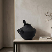Vase with Petal Details Artistic Sculptural Vase Textured Vessel for Living Room, Lobby Area