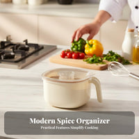 Multi-Grid Condiment Container Humidity-Resistant 4 Compartment Seasoning Box Airtight Compartment Seasoning Container for Chefs, Adults, Pantry