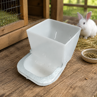 Small Animal Hutch Feeder, Automatic Pet Feeder, Hanging Pet Food Dispenser for Bunnies Guinea Pigs, Washable Antignaw Design