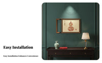Punch-No-Drill Installation Electric Meter Box Decorative Painting Easy Entry Design Electric Meter Box Cover Long-Lasting Construction Chinese Design Gourd Wall Art Dust & Moisture Protection for Homeowners, Interior Designers, Entryway, Hallway, Kitchen
