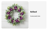 Artificial Flower Wreath Easter Decor Seasonal Door Wreath Reusable Long-Lasting for Covered Porch