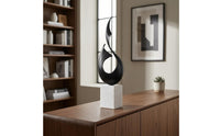 Modern Abstract Sculpture Decorative Marble Base Sculpture Minimalist Home Decor for Shelf Display