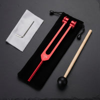 3 Pieces Tuning Fork Set with Mallet Easy Carrying Tuning Fork Kit Meditation Instrument for Adults
