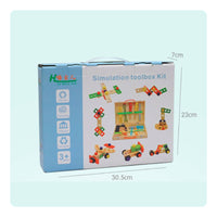 Pretend Play  Wooden Reusable Wooden Tool Set for Kids