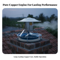 High Power Chimney Smoke Extractor Anti-Back Airflow Chimney Airflow Inducer Fan Long-Lasting Copper Engine Induced Airflow Fan Low Noise for Rural Residents, Wood Heater Users, Fireplace Owners, Residential Buildings, House, Home