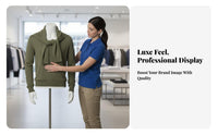 Half Body Mannequin Display Stable Base men's Clothing Display Stand Detachable Arms Half Body Clothing Form for Retailers, Tailors, Showrooms, Studio