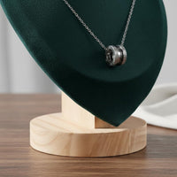 Necklace Display Bust Photography Prop Wooden Base Jewelry Bust Portrait Neck Display Stand Elegant Design Locket Chain Stand