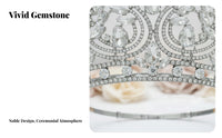 Baroque Crystal Crown Luxury Design Full Circle Pageant Crown Bridal Crystal Tiara Sparkling Wedding Tiara for Weddings, Prom