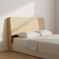 Hardwood Wood Headboard Moisture-Resistant Hardwood Wood Frame Headboard Freestanding Bed Backboard Natural Materials Bedroom